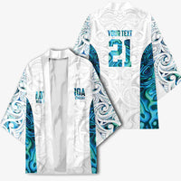 Custom New Zealand Aotearoa Kimono Maori Paua Shell Indigenous LT9 - Polynesian Pride