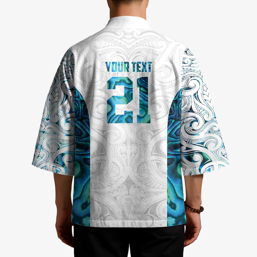 Custom New Zealand Aotearoa Kimono Maori Paua Shell Indigenous LT9 - Polynesian Pride