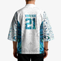 Custom New Zealand Aotearoa Kimono Maori Paua Shell Indigenous LT9 - Polynesian Pride