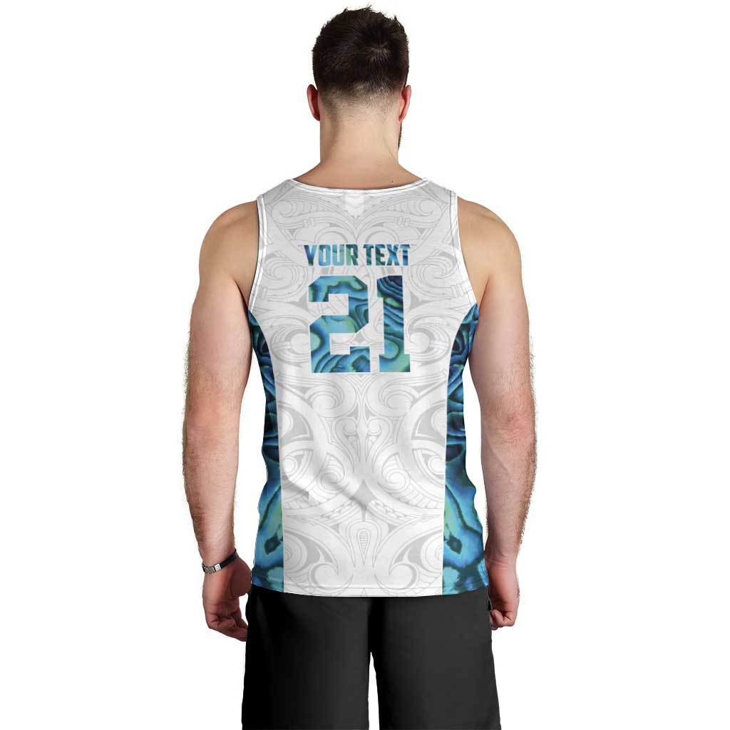 Custom New Zealand Aotearoa Men Tank Top Maori Paua Shell Indigenous - Polynesian Pride
