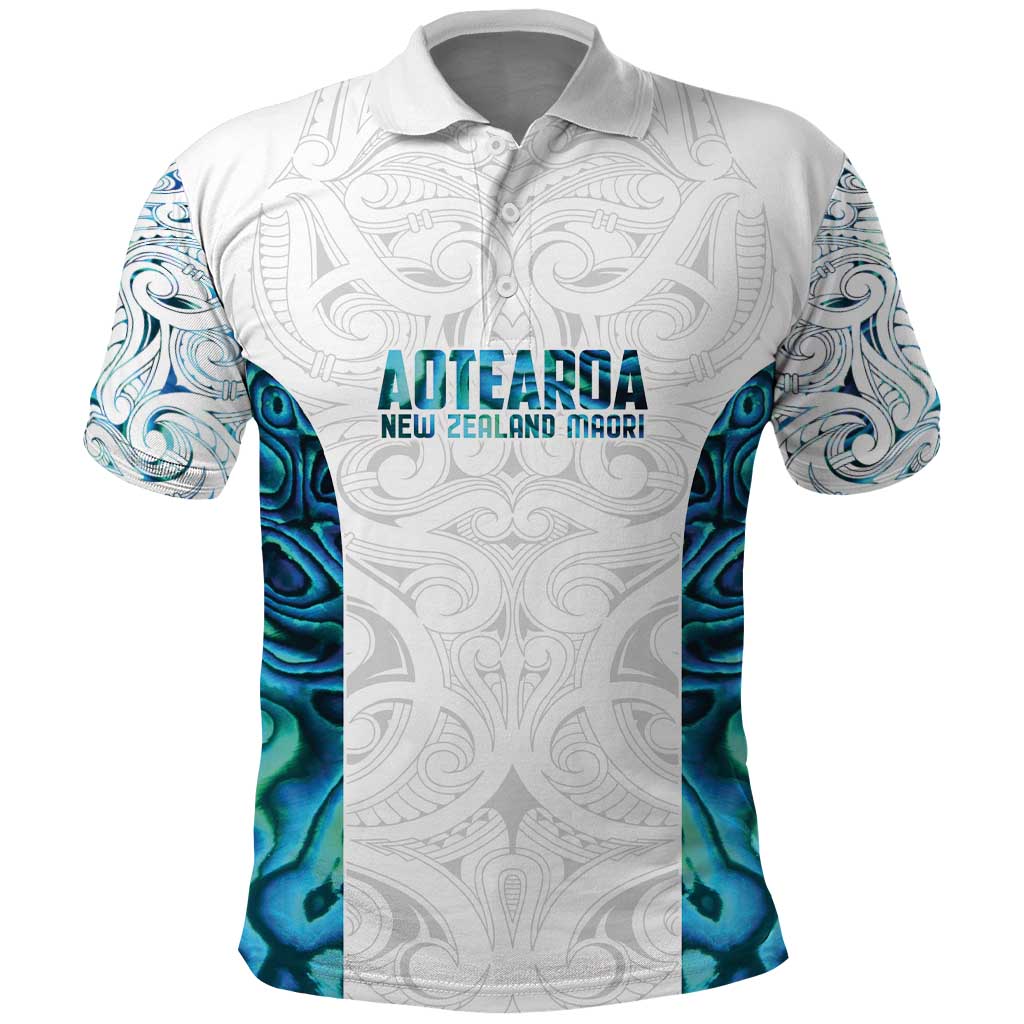 Custom New Zealand Aotearoa Polo Shirt Maori Paua Shell Indigenous - Polynesian Pride