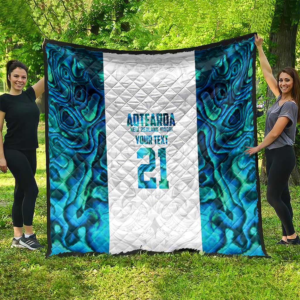 Custom New Zealand Aotearoa Quilt Maori Paua Shell Indigenous - Polynesian Pride