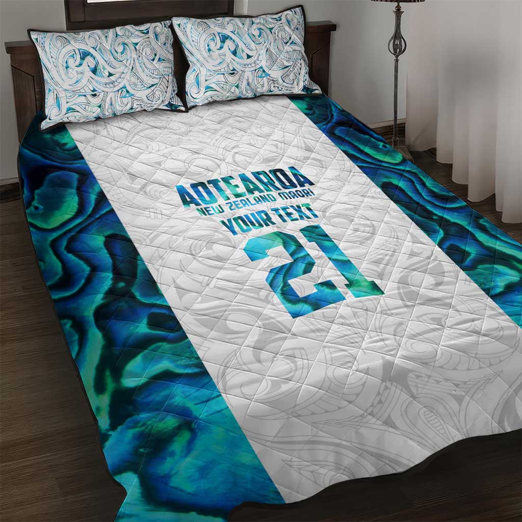 Custom New Zealand Aotearoa Quilt Bed Set Maori Paua Shell Indigenous - Polynesian Pride