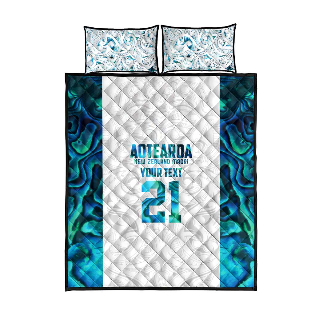 Custom New Zealand Aotearoa Quilt Bed Set Maori Paua Shell Indigenous - Polynesian Pride