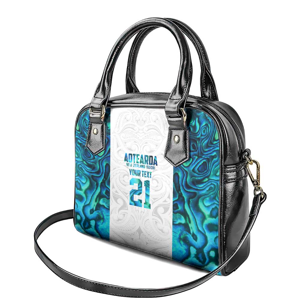 Custom New Zealand Aotearoa Shoulder Handbag Maori Paua Shell Indigenous - Polynesian Pride