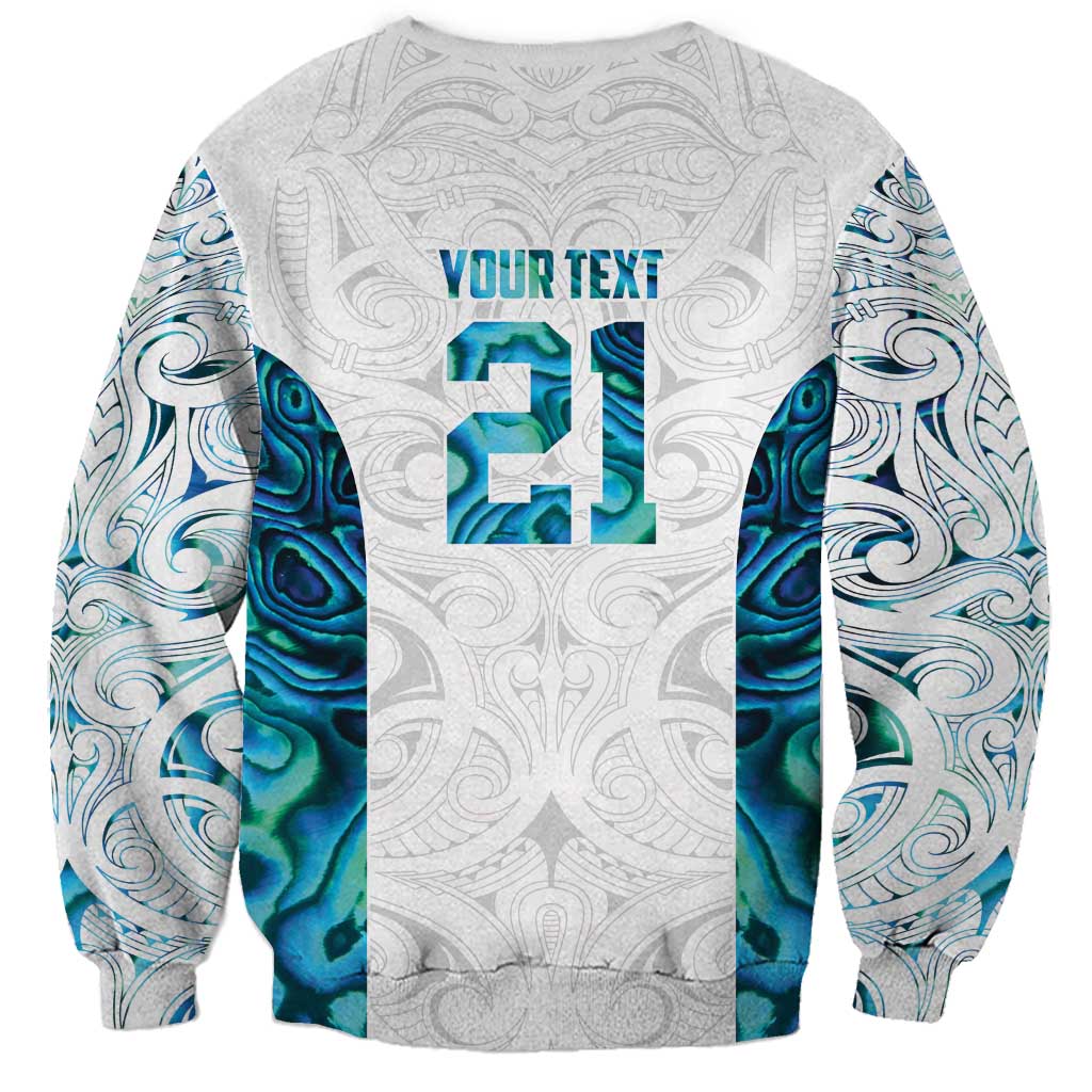 Custom New Zealand Aotearoa Sweatshirt Maori Paua Shell Indigenous - Polynesian Pride