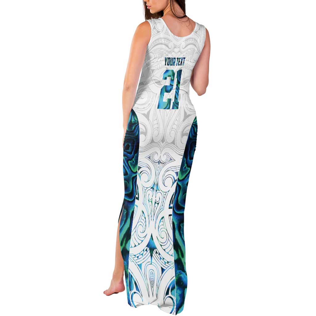 Custom New Zealand Aotearoa Tank Maxi Dress Maori Paua Shell Indigenous - Polynesian Pride