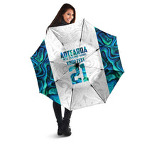 Custom New Zealand Aotearoa Umbrella Maori Paua Shell Indigenous - Polynesian Pride