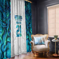 Custom New Zealand Aotearoa Window Curtain Maori Paua Shell Indigenous LT9 - Polynesian Pride