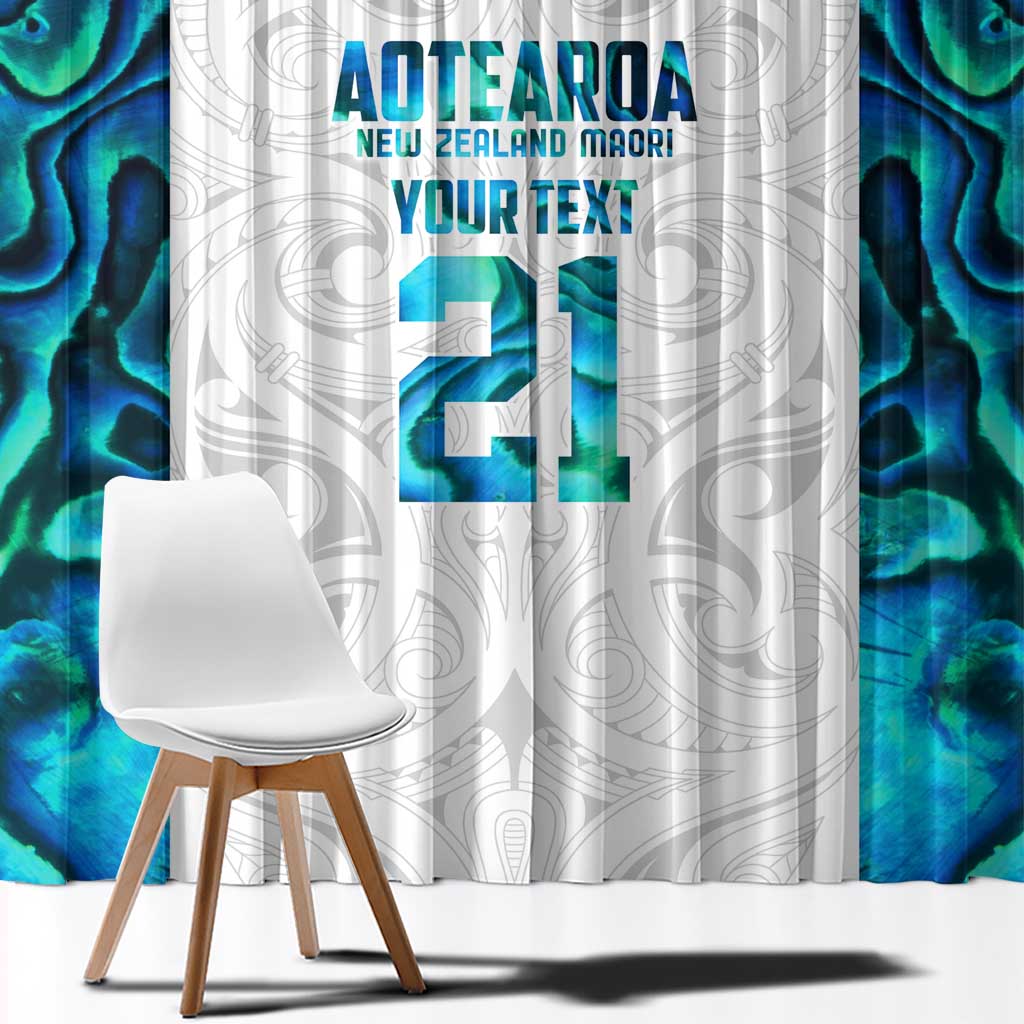 Custom New Zealand Aotearoa Window Curtain Maori Paua Shell Indigenous LT9 - Polynesian Pride