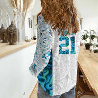Custom New Zealand Aotearoa Women Casual Shirt Maori Paua Shell Indigenous LT9 - Polynesian Pride