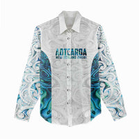 Custom New Zealand Aotearoa Women Casual Shirt Maori Paua Shell Indigenous LT9 - Polynesian Pride