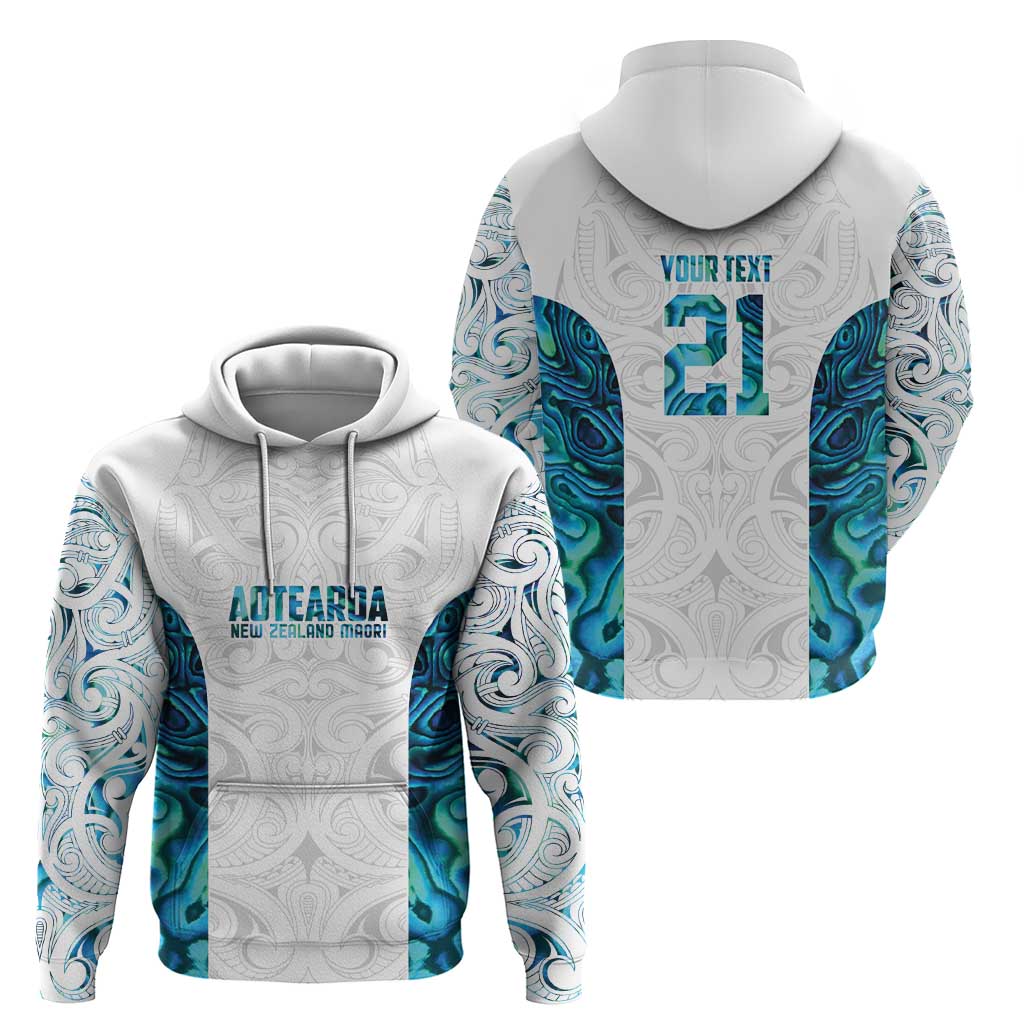 Custom New Zealand Aotearoa Zip Hoodie Maori Paua Shell Indigenous - Polynesian Pride