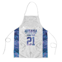 Custom New Zealand Aotearoa Apron Purple Maori Paua Shell Indigenous - Polynesian Pride