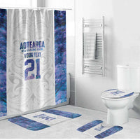 Custom New Zealand Aotearoa Bathroom Set Purple Maori Paua Shell Indigenous - Polynesian Pride
