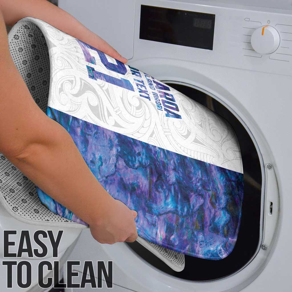 Custom New Zealand Aotearoa Bathroom Set Purple Maori Paua Shell Indigenous - Polynesian Pride