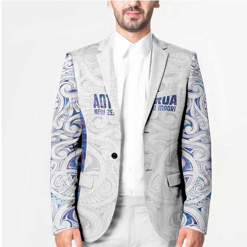 Custom New Zealand Aotearoa Blazer Purple Maori Paua Shell Indigenous LT9 - Polynesian Pride
