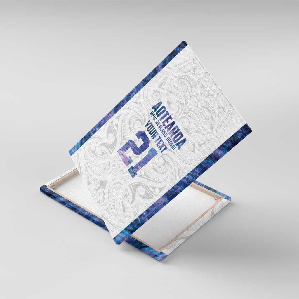 Custom New Zealand Aotearoa Canvas Wall Art Purple Maori Paua Shell Indigenous - Polynesian Pride