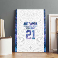 Custom New Zealand Aotearoa Canvas Wall Art Purple Maori Paua Shell Indigenous - Polynesian Pride