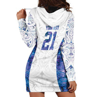 Custom New Zealand Aotearoa Hoodie Dress Purple Maori Paua Shell Indigenous - Polynesian Pride