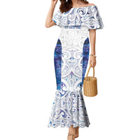 Custom New Zealand Aotearoa Mermaid Dress Purple Maori Paua Shell Indigenous - Polynesian Pride