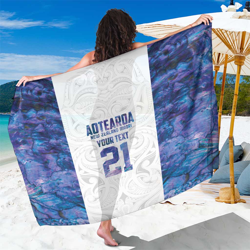 Custom New Zealand Aotearoa Sarong Purple Maori Paua Shell Indigenous - Polynesian Pride