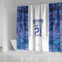 Custom New Zealand Aotearoa Shower Curtain Purple Maori Paua Shell Indigenous - Polynesian Pride