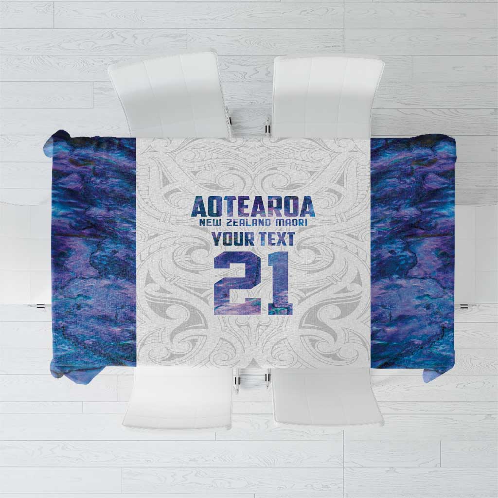 Custom New Zealand Aotearoa Tablecloth Purple Maori Paua Shell Indigenous - Polynesian Pride