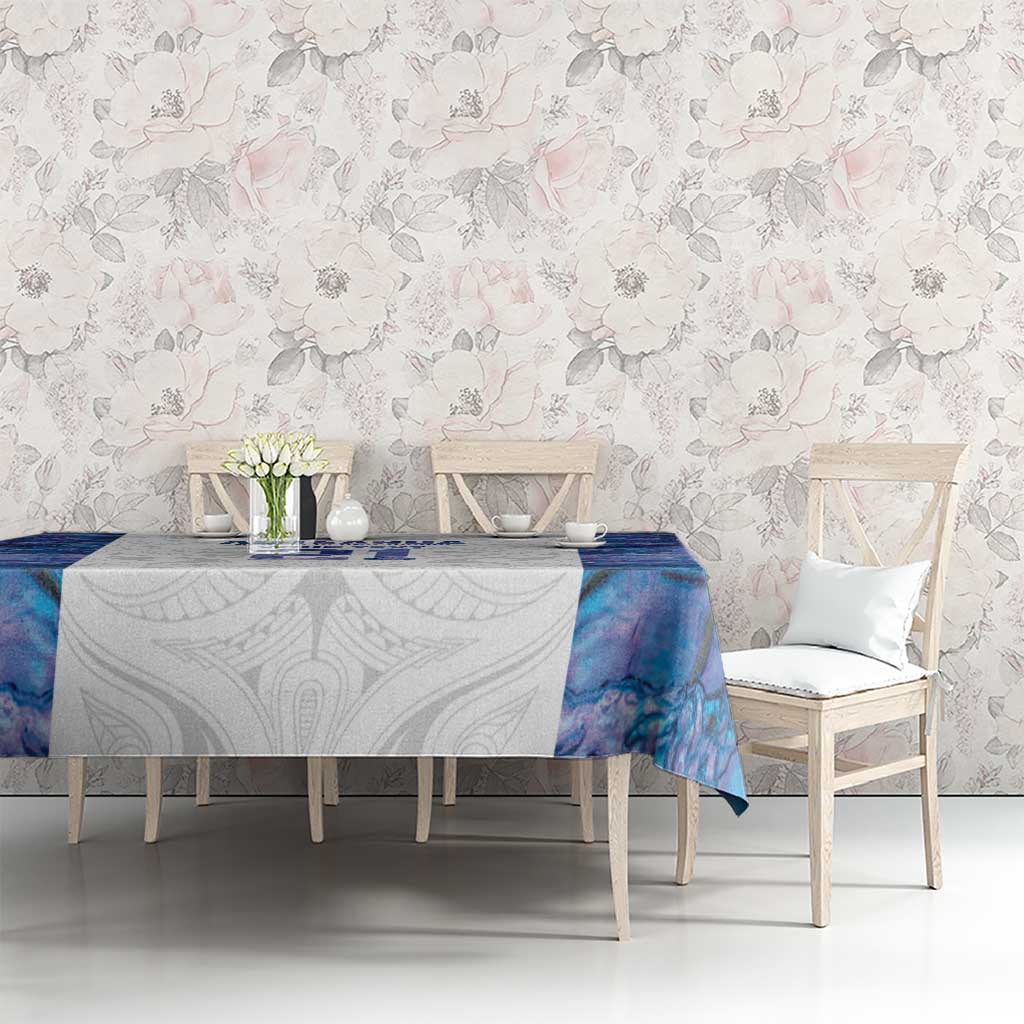 Custom New Zealand Aotearoa Tablecloth Purple Maori Paua Shell Indigenous - Polynesian Pride