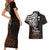 Your Matter Suicide Prevention Couples Matching Short Sleeve Bodycon Dress and Hawaiian Shirt Gold Polynesian Tribal LT9 - Polynesian Pride