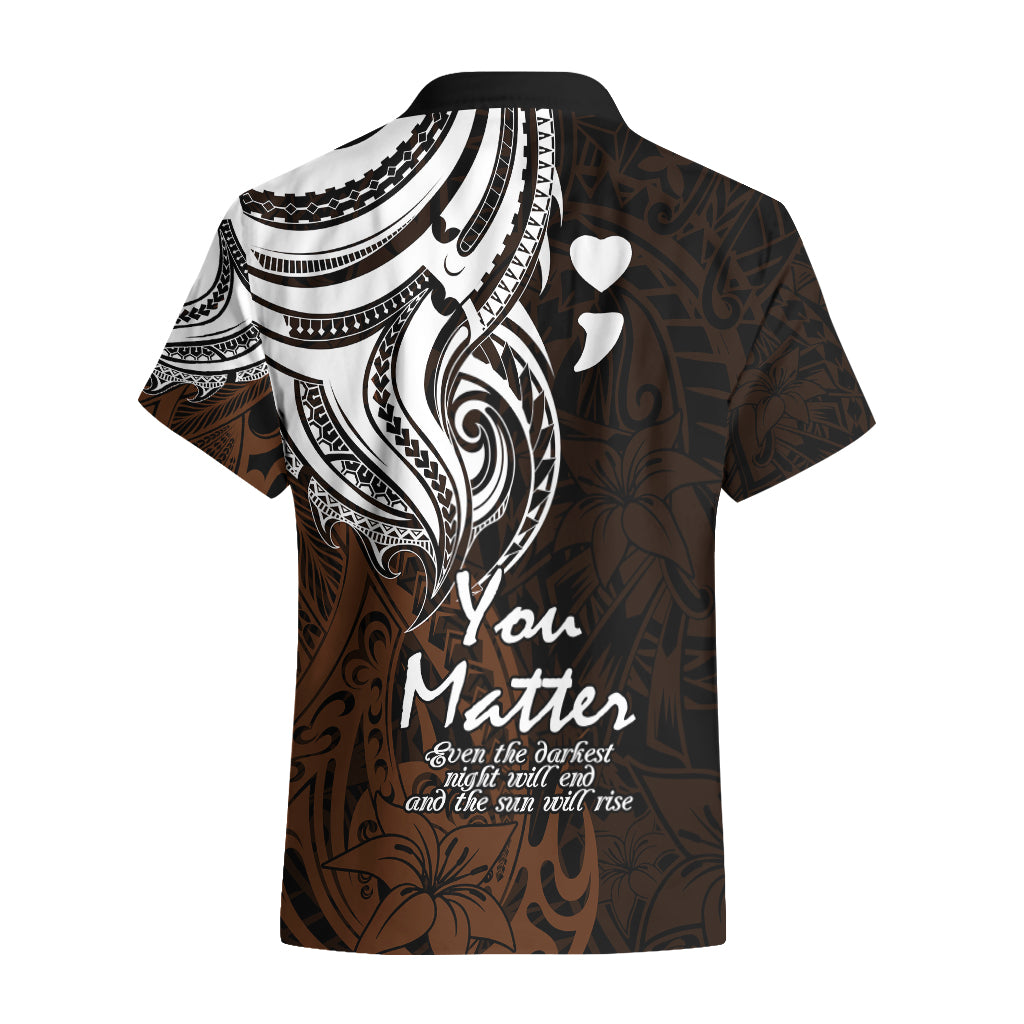 Your Matter Suicide Prevention Hawaiian Shirt Gold Polynesian Tribal LT9 - Polynesian Pride