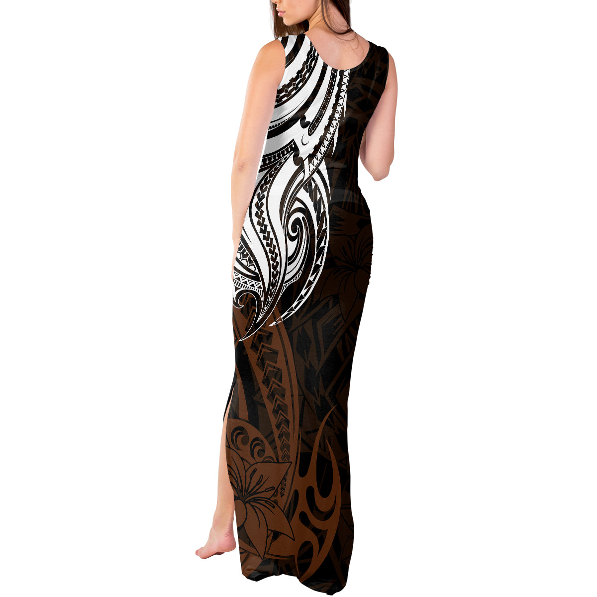 Your Matter Suicide Prevention Tank Maxi Dress Gold Polynesian Tribal LT9 - Polynesian Pride