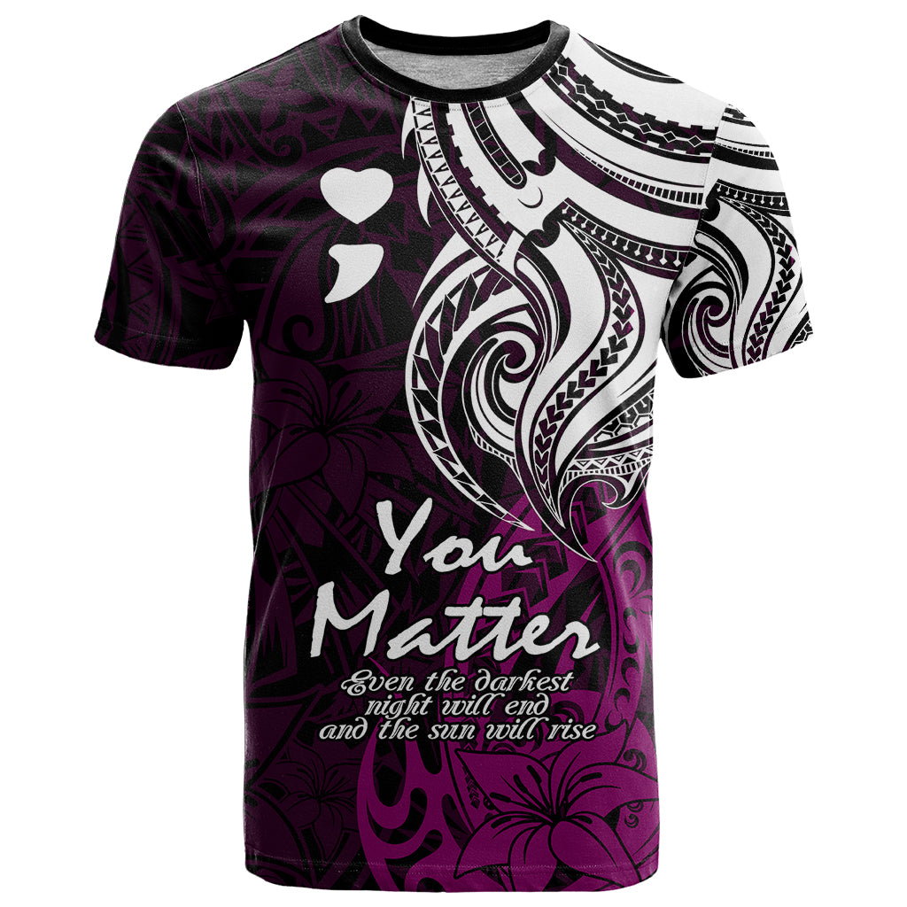 Your Matter Suicide Prevention T Shirt Pink Polynesian Tribal LT9 Pink - Polynesian Pride
