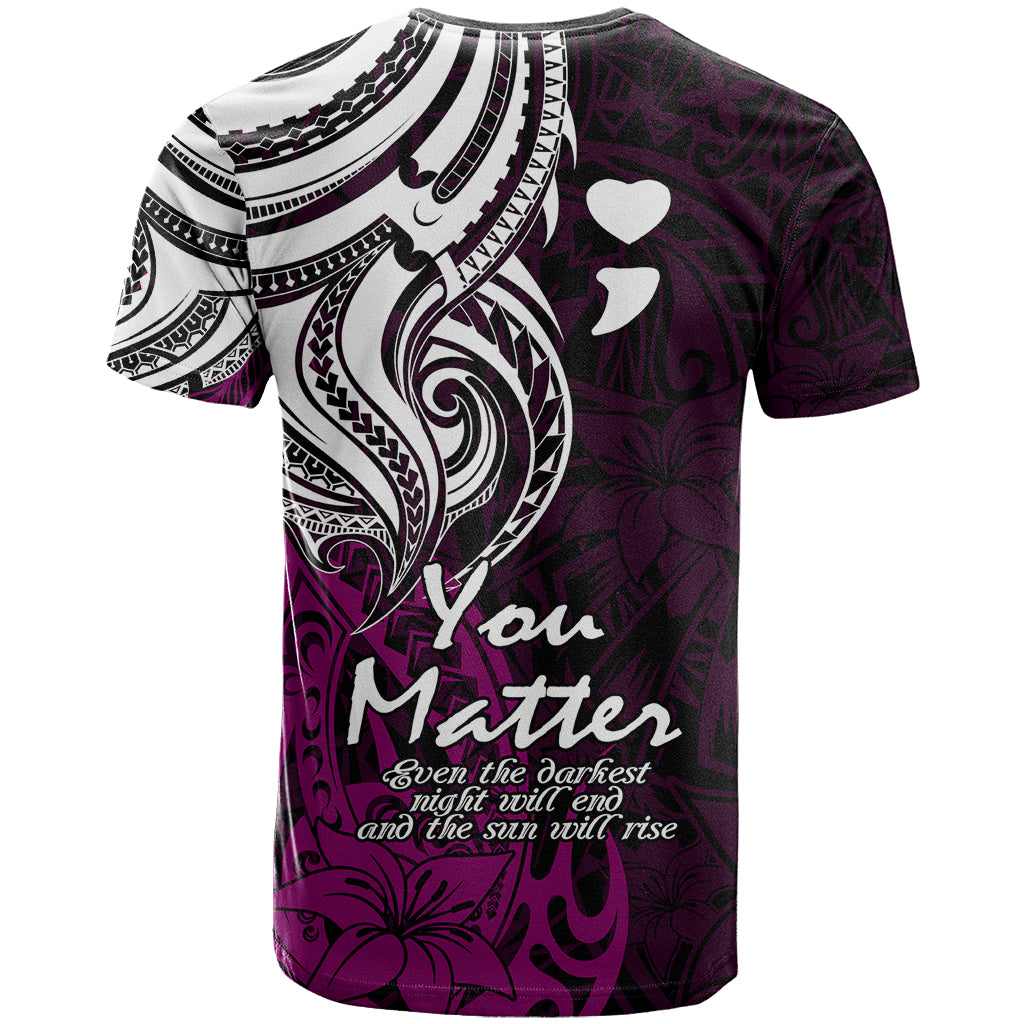 Your Matter Suicide Prevention T Shirt Pink Polynesian Tribal LT9 - Polynesian Pride