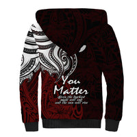 Your Matter Suicide Prevention Sherpa Hoodie Red Polynesian Tribal LT9 - Polynesian Pride