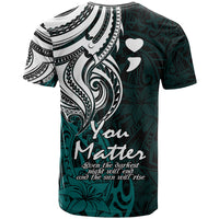 Your Matter Suicide Prevention T Shirt Turqoise Polynesian Tribal LT9 - Polynesian Pride
