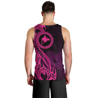 Papua New Guinea Island Men Tank Top Bird of Paradise with Pink Polynesian Tribal LT9 - Polynesian Pride