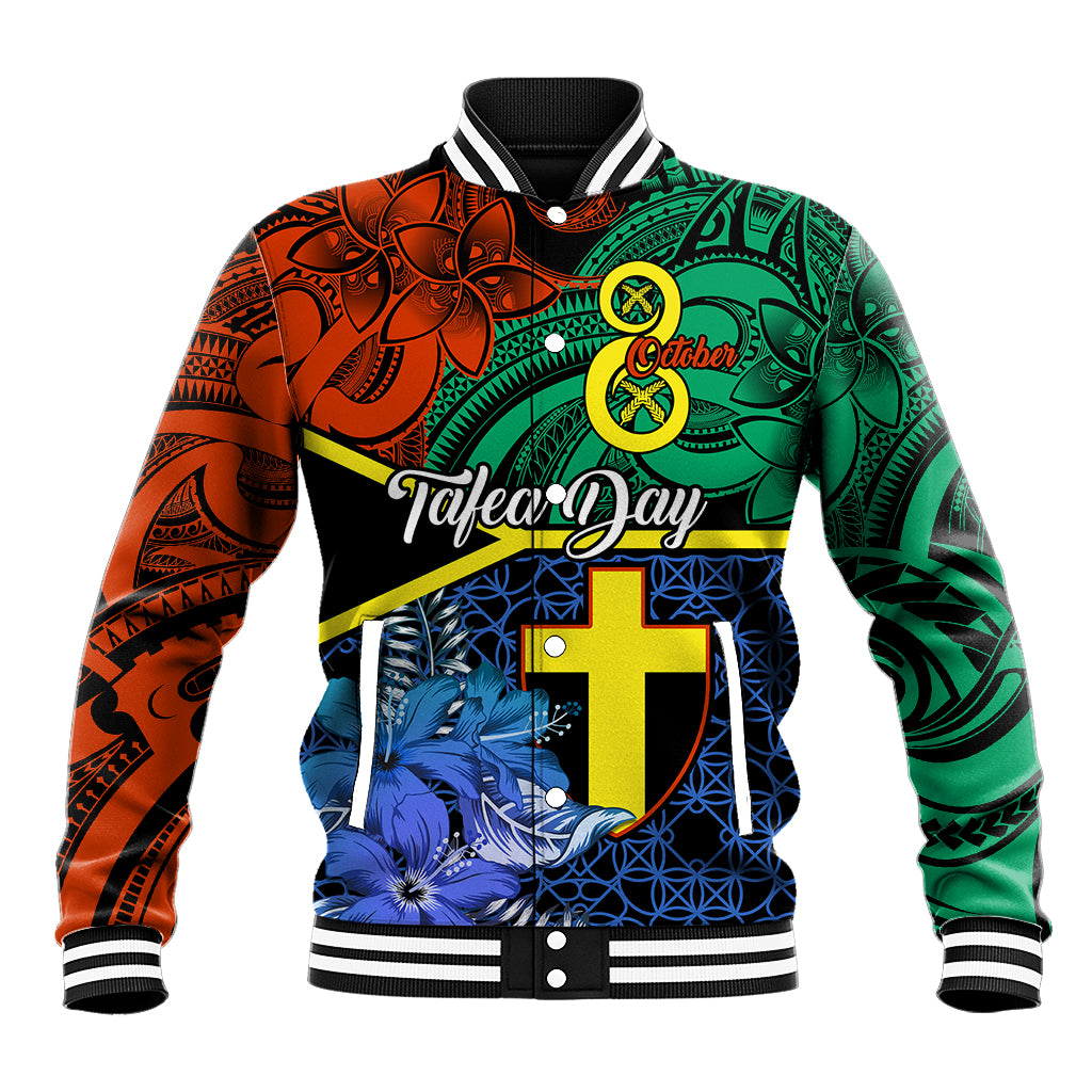 Tafea Day Baseball Jacket Vanuatu Sand Drawing With Polynesian Pattern LT9 Unisex Blue - Polynesian Pride
