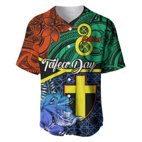 Tafea Day Baseball Jersey Vanuatu Sand Drawing With Polynesian Pattern LT9 Blue - Polynesian Pride