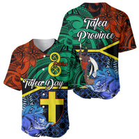 Tafea Day Baseball Jersey Vanuatu Sand Drawing With Polynesian Pattern LT9 - Polynesian Pride