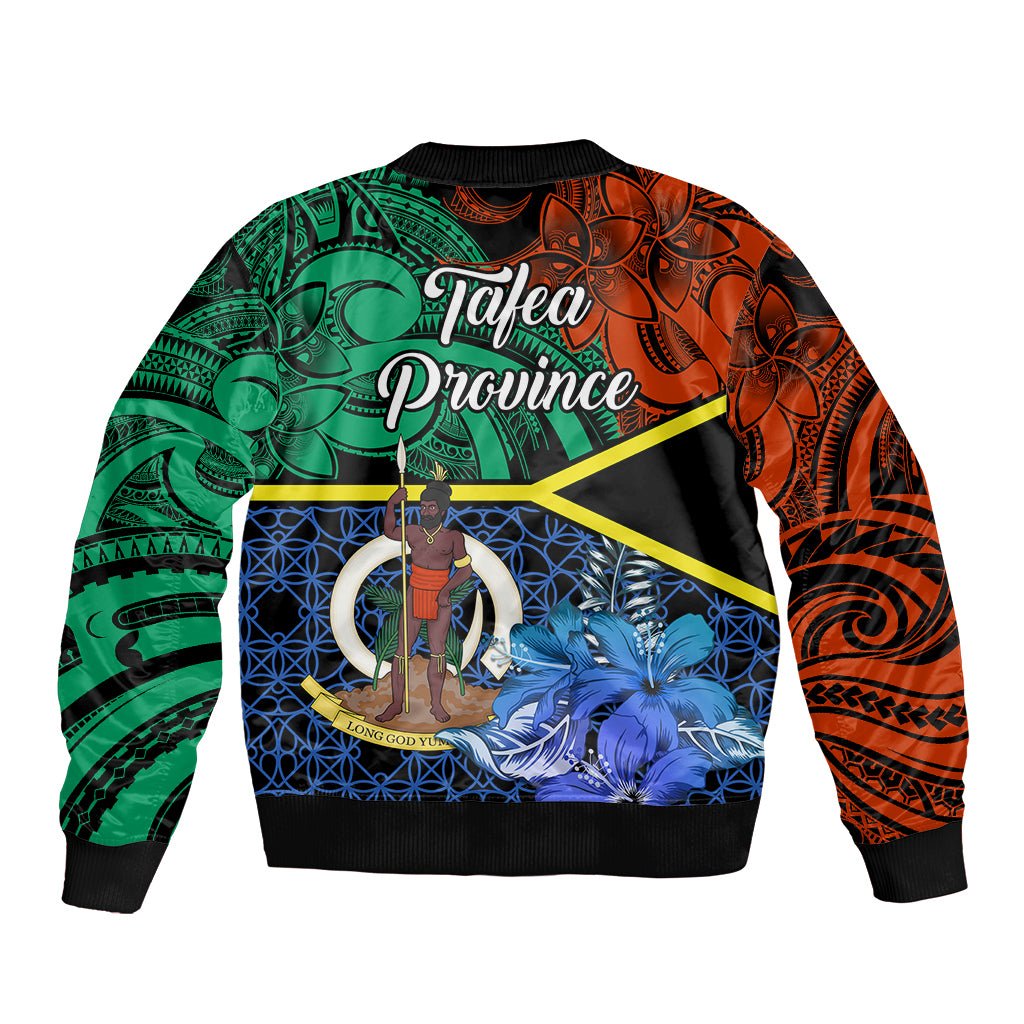 Tafea Day Bomber Jacket Vanuatu Sand Drawing With Polynesian Pattern LT9 - Polynesian Pride