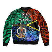 Tafea Day Bomber Jacket Vanuatu Sand Drawing With Polynesian Pattern LT9 - Polynesian Pride