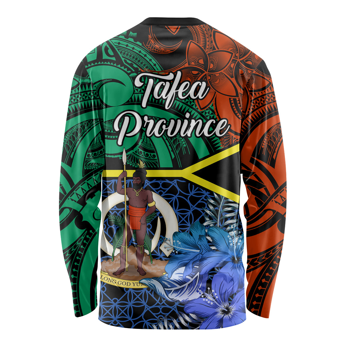 Tafea Day Long Sleeve Shirt Vanuatu Sand Drawing With Polynesian Pattern LT9 - Polynesian Pride