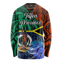 Tafea Day Long Sleeve Shirt Vanuatu Sand Drawing With Polynesian Pattern LT9 - Polynesian Pride