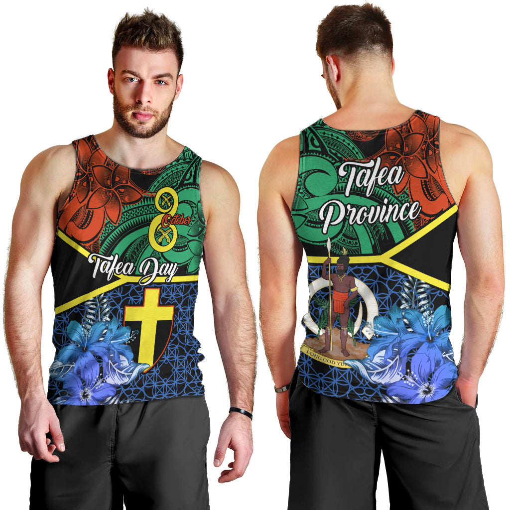 Tafea Day Men Tank Top Vanuatu Sand Drawing With Polynesian Pattern LT9 - Polynesian Pride