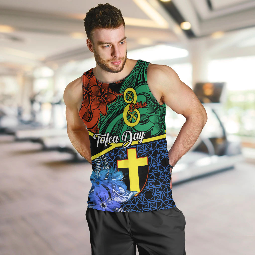 Tafea Day Men Tank Top Vanuatu Sand Drawing With Polynesian Pattern LT9 - Polynesian Pride
