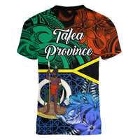 tafea-day-women-v-neck-t-shirt-vanuatu-sand-drawing-with-polynesian-pattern