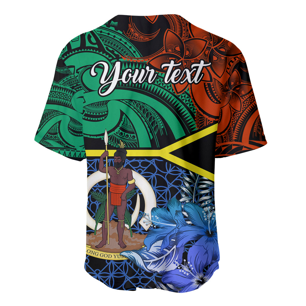 Personalised Tafea Day Baseball Jersey Vanuatu Sand Drawing With Polynesian Pattern LT9 - Polynesian Pride