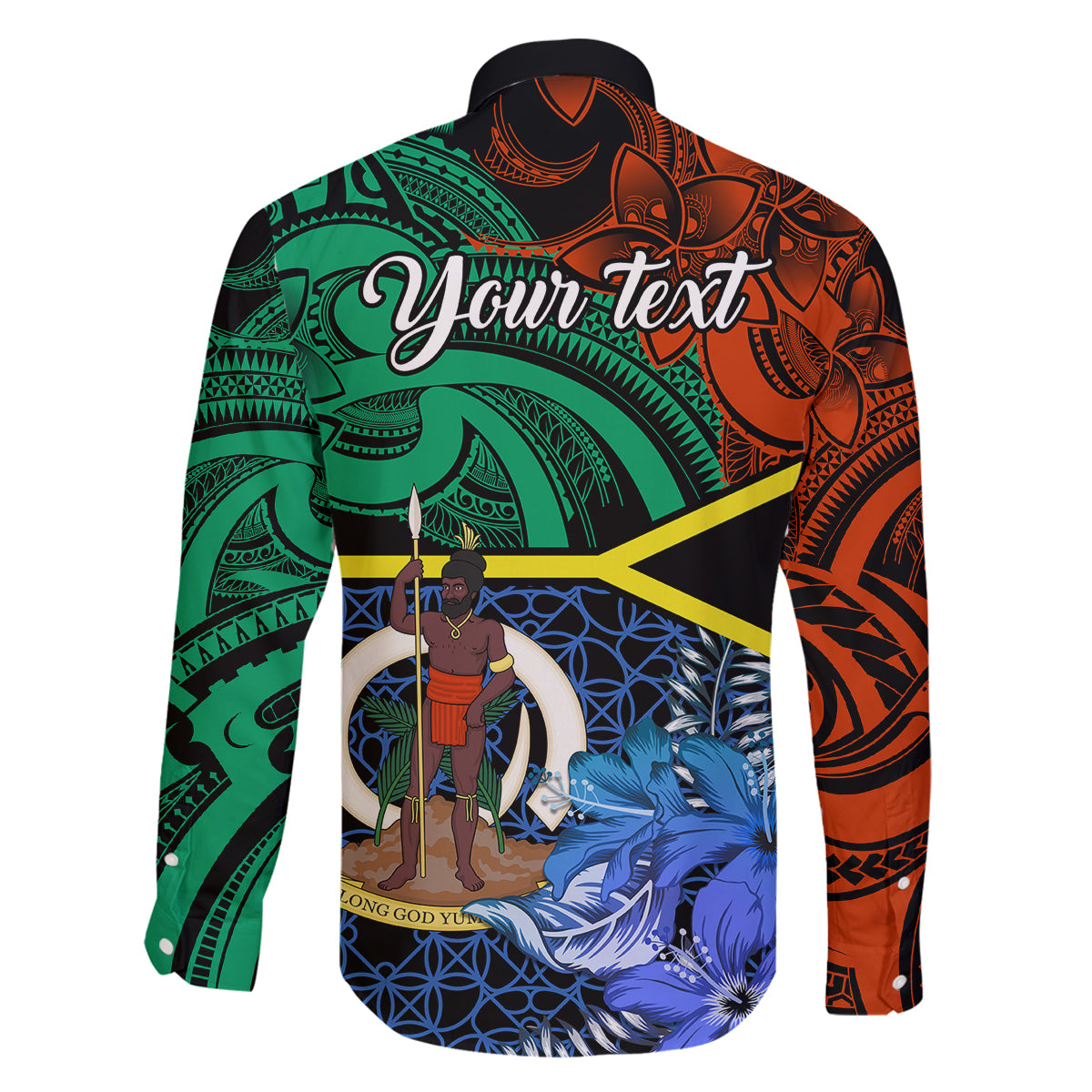 Personalised Tafea Day Family Matching Long Sleeve Bodycon Dress and Hawaiian Shirt Vanuatu Sand Drawing With Polynesian Pattern LT9 - Polynesian Pride
