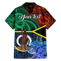 Personalised Tafea Day Family Matching Off Shoulder Maxi Dress and Hawaiian Shirt Vanuatu Sand Drawing With Polynesian Pattern LT9 - Polynesian Pride